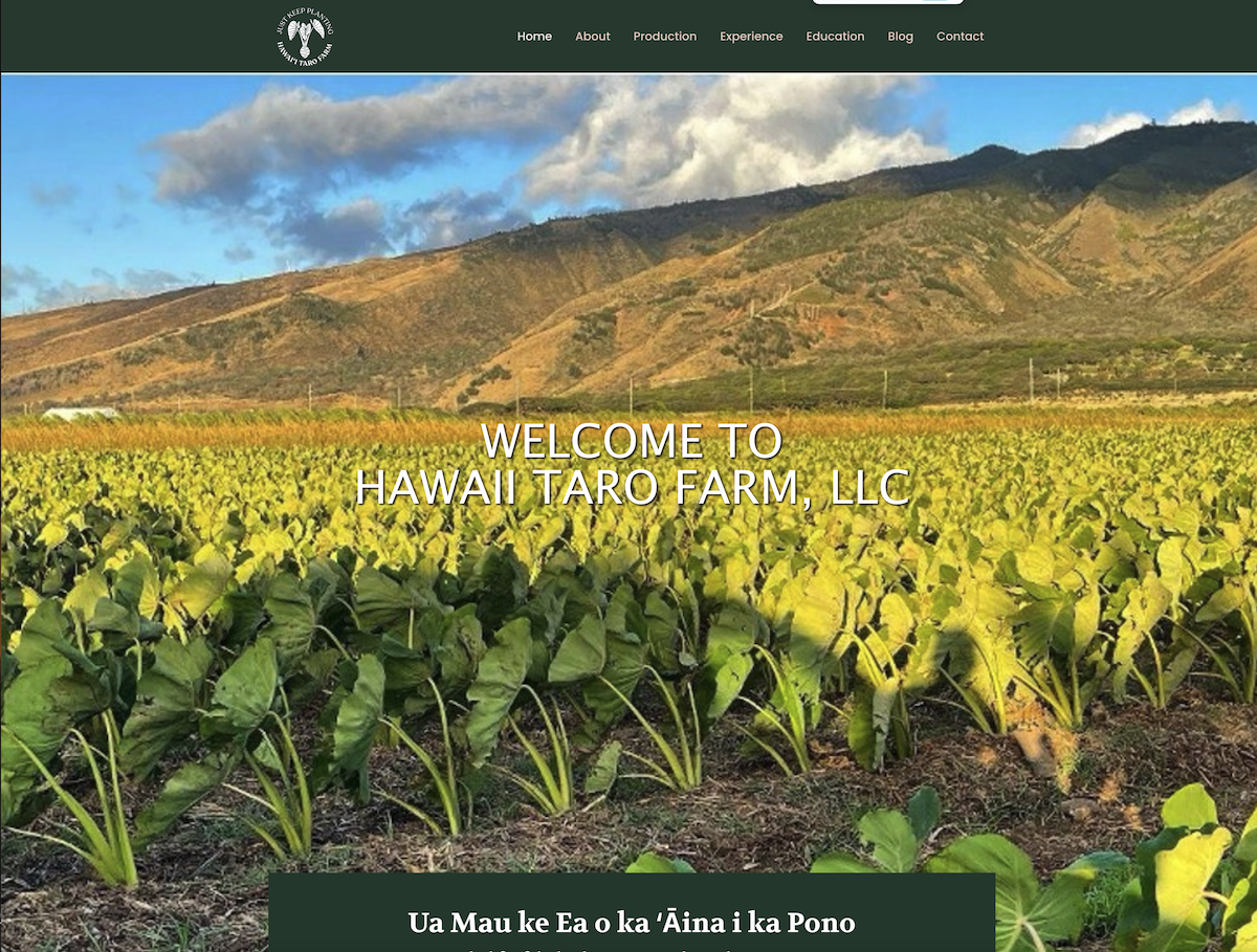Hawaii Taro Farm home page
